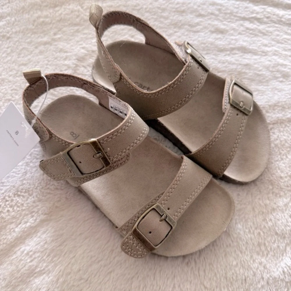 NWT Carters Aldus brown sandals size 8 toddler